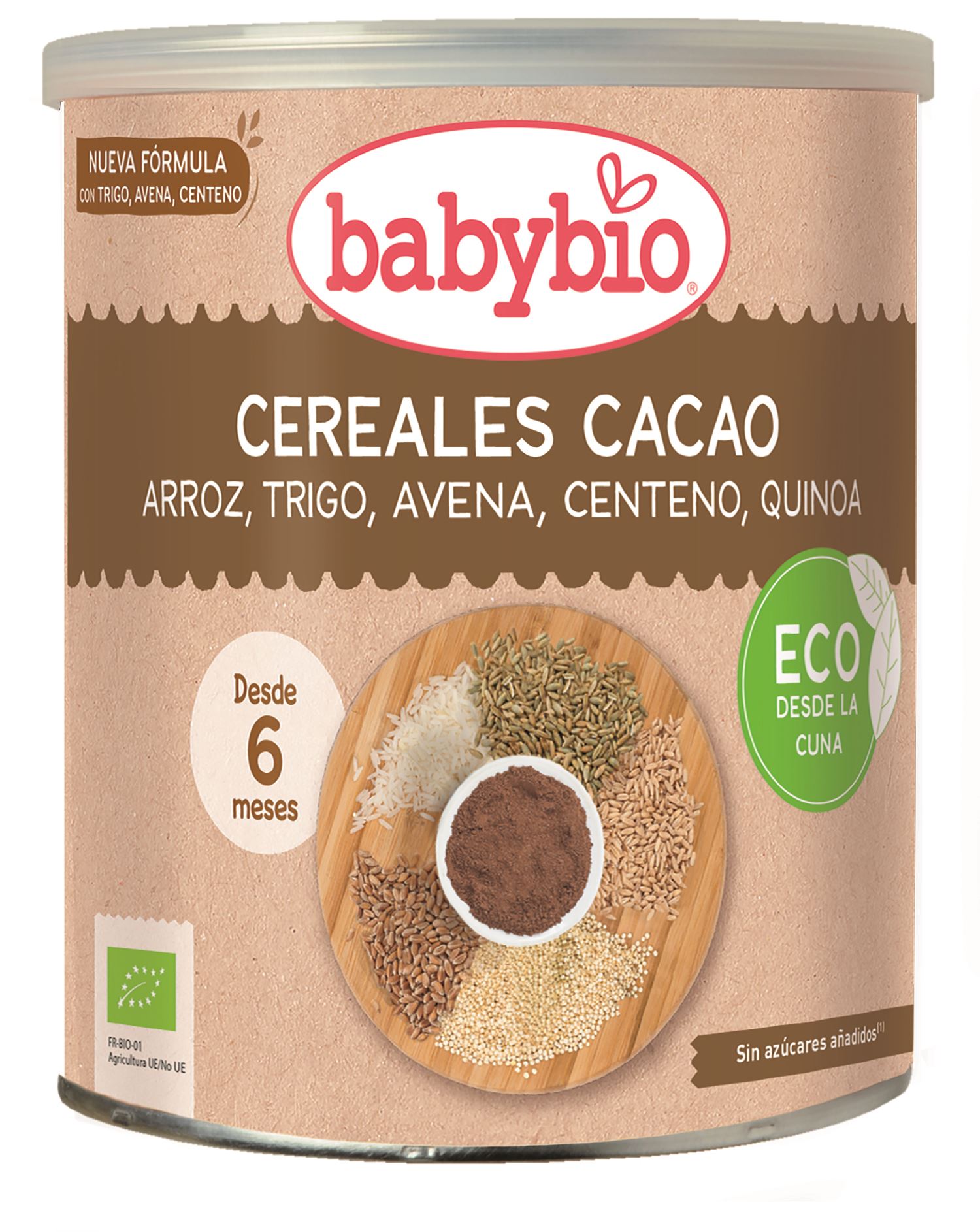 PAPILLA CEREALES CACAO con quinoa 220 gr - BABYBIO 
