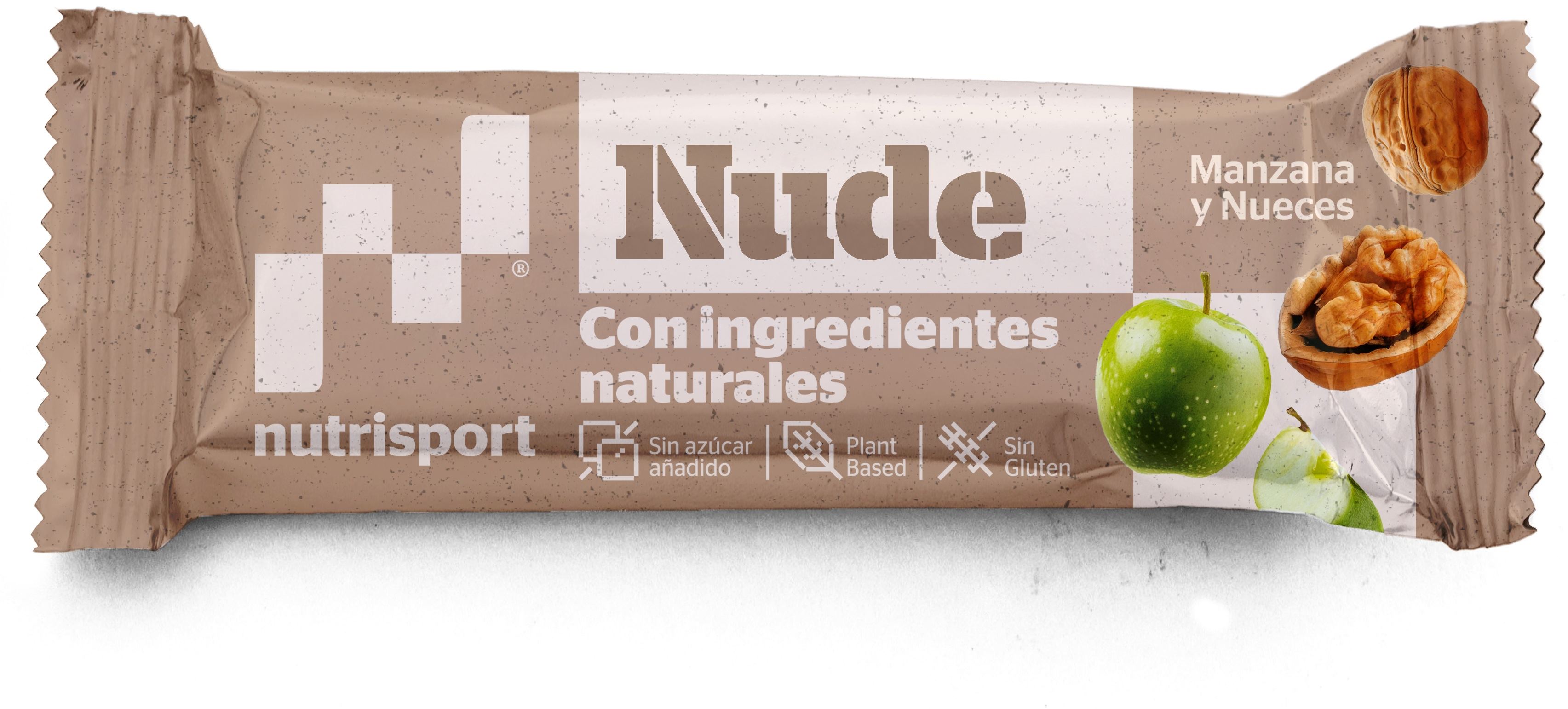 BARRITAS NUDE ENERGY BAR (MANZANA&NUECES)-NUTRISPORT