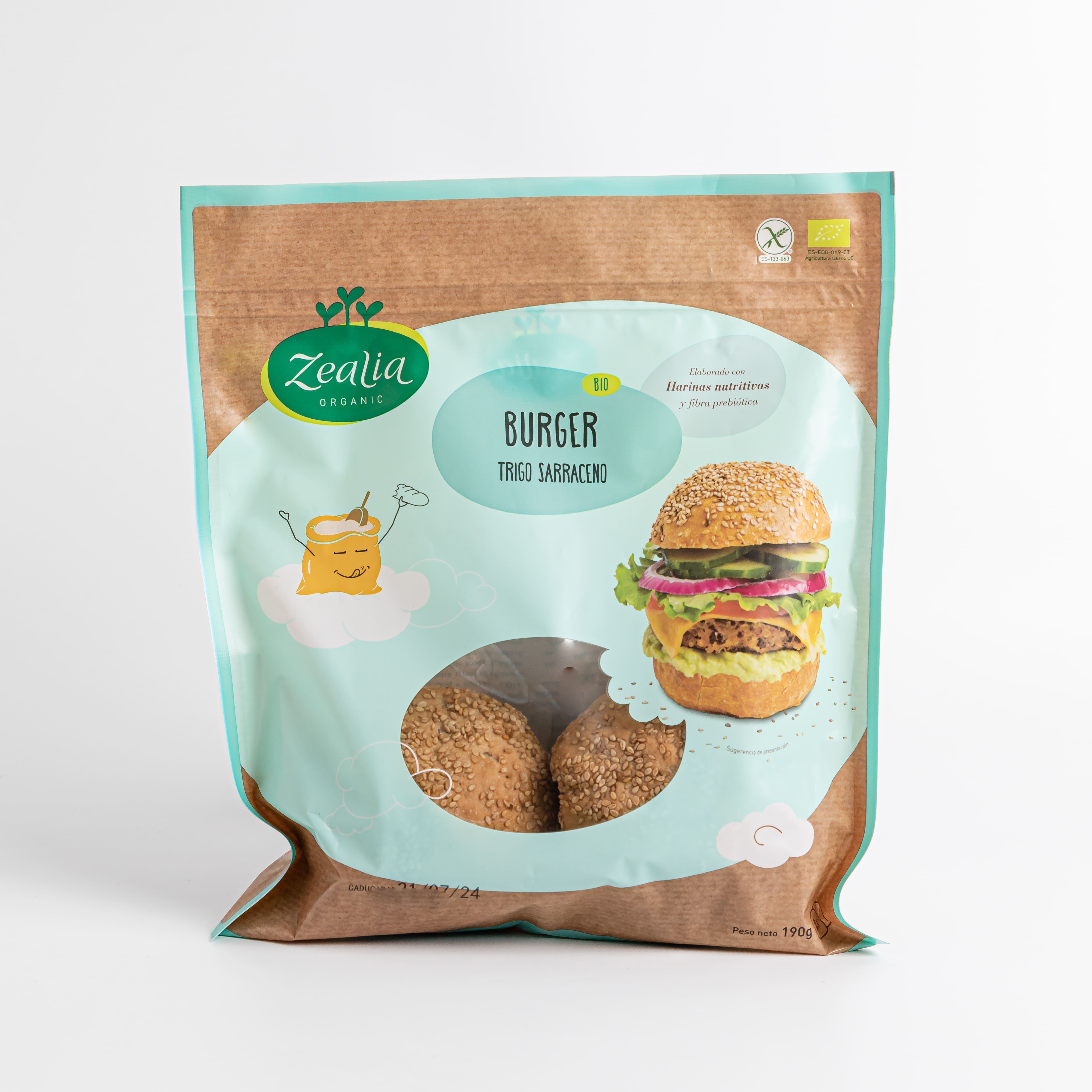 BURGUER TRIGO SARRACENO S/G BIO 180gr-ZEALIA