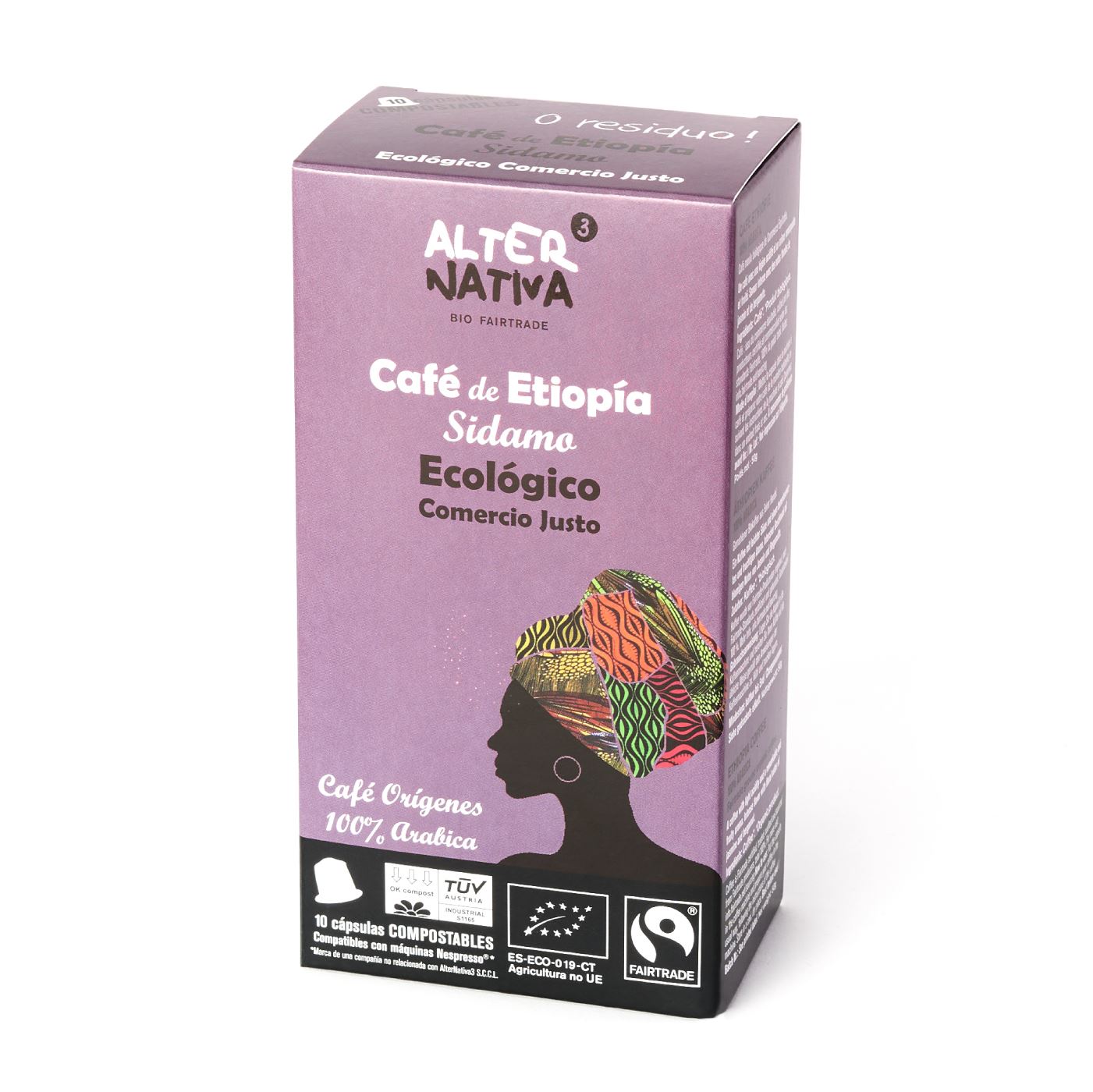 CAFÉ ETIOPÍA SIDAMO FT CÁPSULAS BIO 10x5gr-ALTERNATIVA