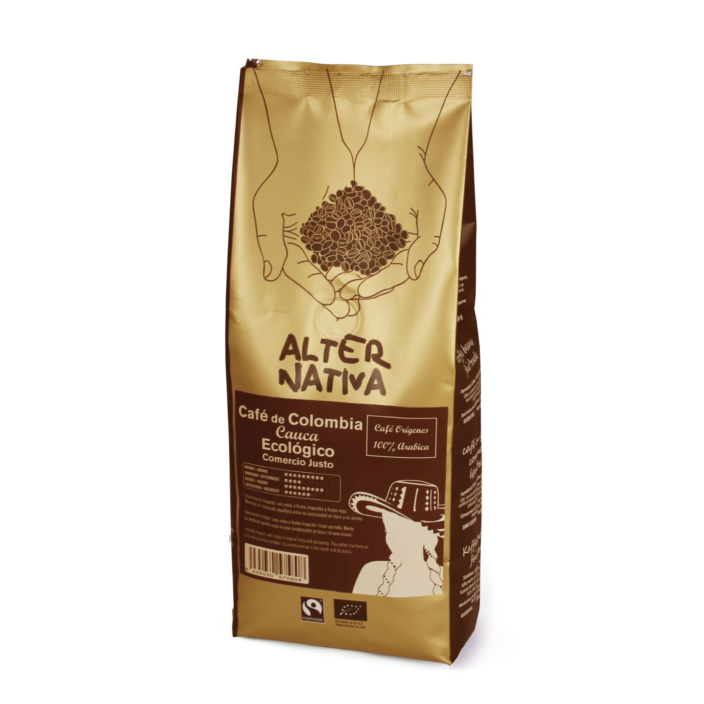 CAFÉ COLOMBIA CAUCA GRANO FT BIO 500gr-ALTERNATIVA