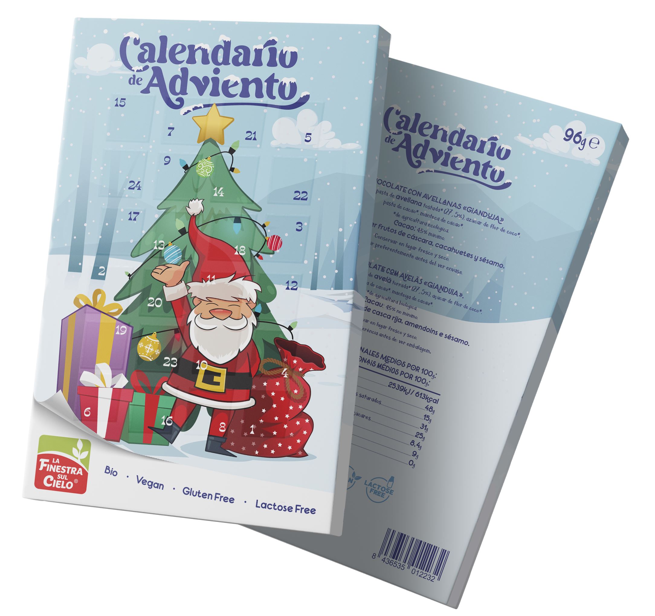 CALENDARIO ADVIENTO VEGANO BIO 120gr (U/C 10)-LA FINESTRA